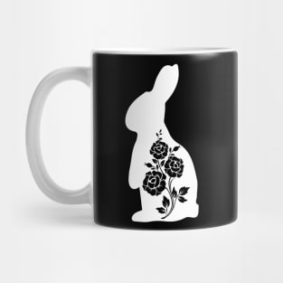 rabbit with flower pattern Mug